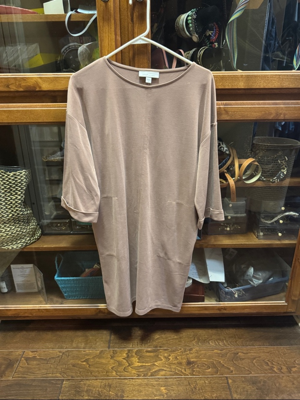 Pure Jill Sand-Washed dress  in Desert sand color